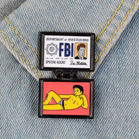 Simpsons Fox Mulder X Files Inspired Alloy Pin