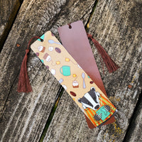 Cozy Hot Beverage Badger Bookmark With Tassel
