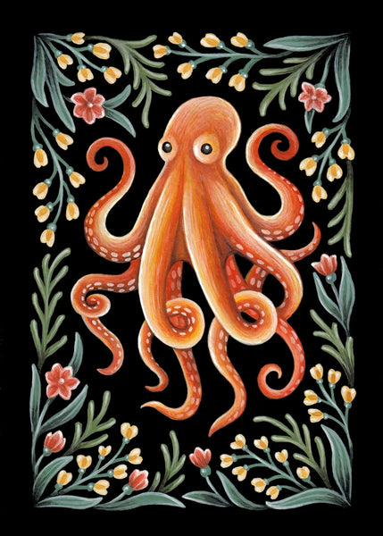Faina Lorah Framed Octopus Print