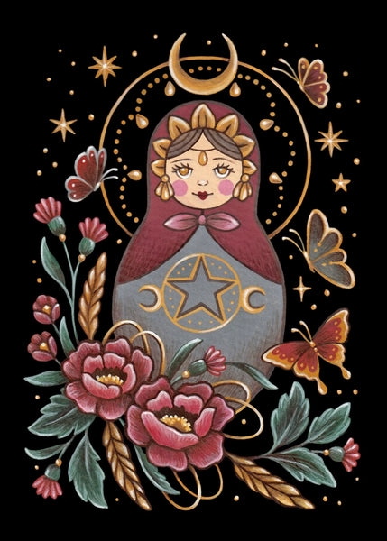 Faina Lorah Framed Witchy Matryoshka Art Print