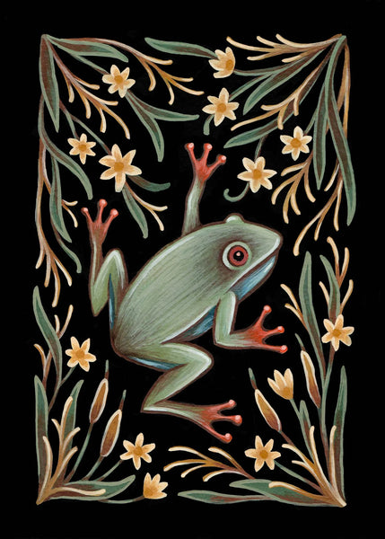 Faina Lorah Framed Frog Art Print