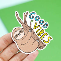 Good Vibes Sloth Sticker