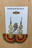 Colourful Woven & Beaded Detail Earrings