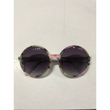 Oversized Round Floral Sunglasses