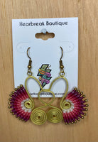 Colourful Woven & Beaded Detail Earrings