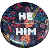 Pronoun Pins - Paisley Print