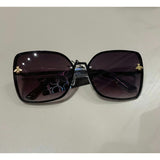 Little Bee Detail Oversized "Beatrice" Sunglasses