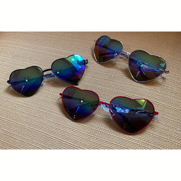 Wire Frame Heart Shape Rainbow Lenses