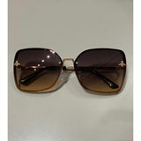 Little Bee Detail Oversized "Beatrice" Sunglasses
