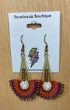 Colourful Woven & Beaded Detail Earrings