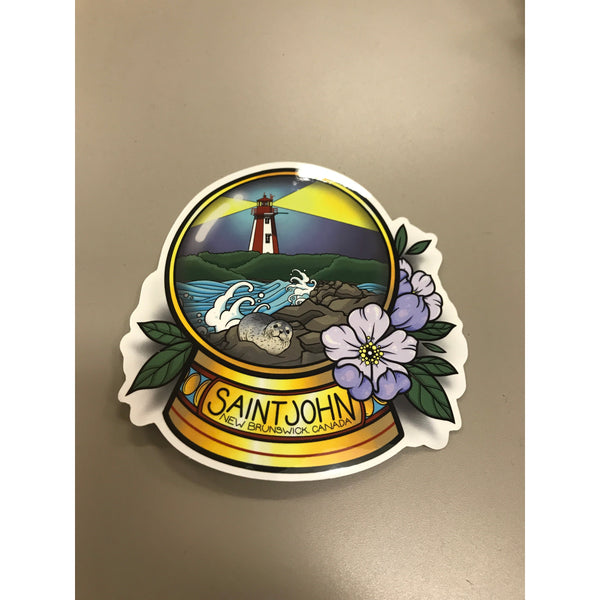 Saint John Snow Globe Vinyl Sticker