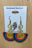 Colourful Woven & Beaded Detail Earrings