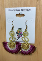 Colourful Woven & Beaded Detail Earrings