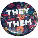 Pronoun Pins - Paisley Print