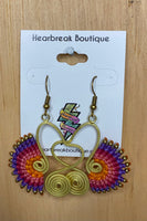 Colourful Woven & Beaded Detail Earrings