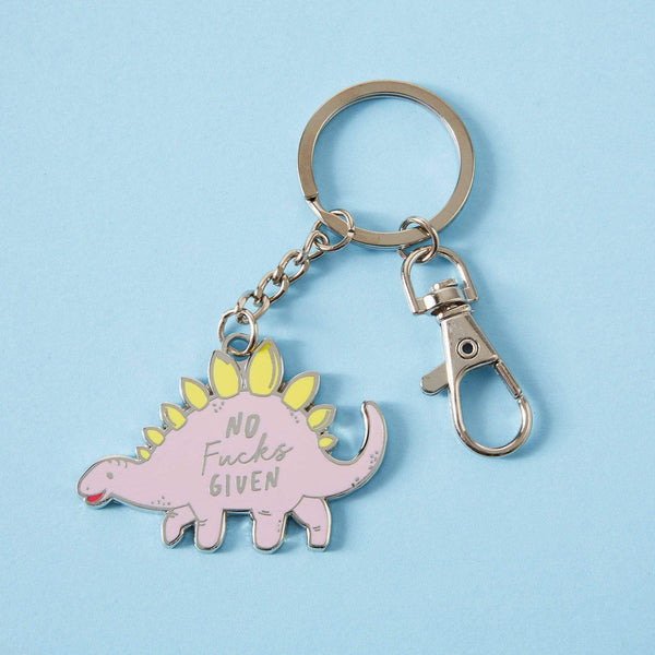 Zero F*cod Given Dino Enamel Keyring