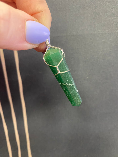 Green Jade Polished Pendant