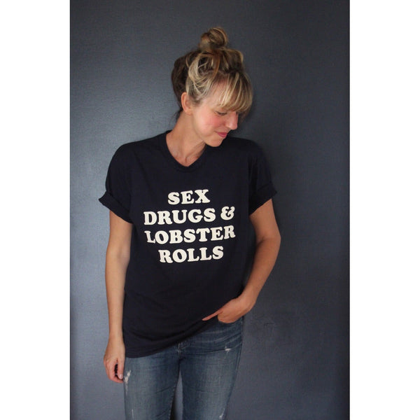 Sex Drugs & Lobster Rolls T-Shirt Navy
