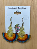 Colourful Woven & Beaded Detail Earrings