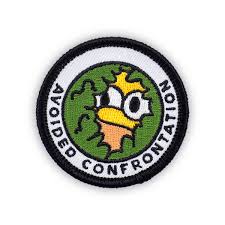 Avoid Confrontation Homer Bush Small Iron On Patch