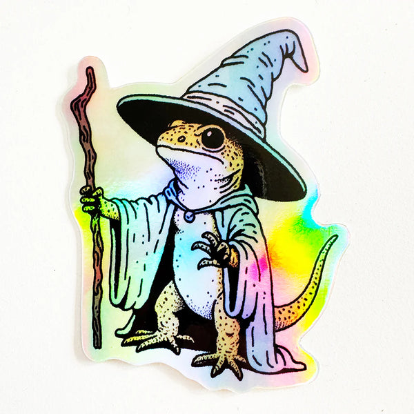 Holographic Lizard Wizard Vinyl Sticker