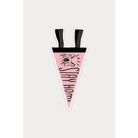 Stay Home Cat Pennant Sticker