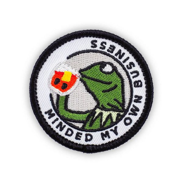 Minded My Own Business Small Iron On Patch