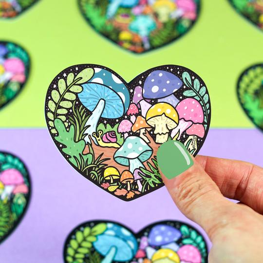Mushroom Love Vinyl Sticker