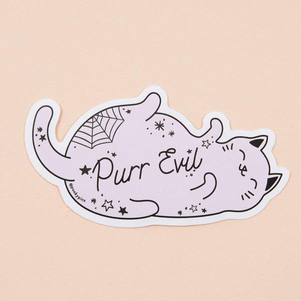 Purr Evil Vinyl  Sticker
