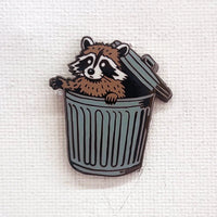 Trash Can Raccoon Enamel Pin