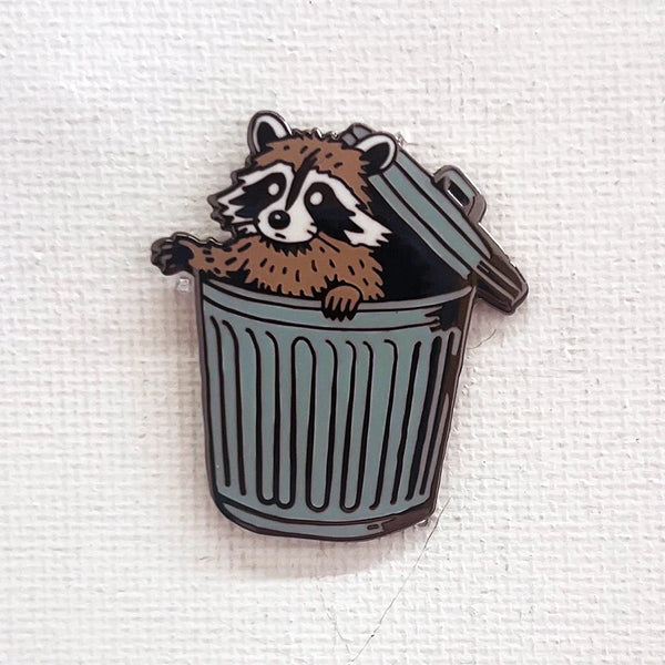 Trash Can Raccoon Enamel Pin