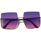 Oversized Square Ombre Sunglasses - Assorted Colours