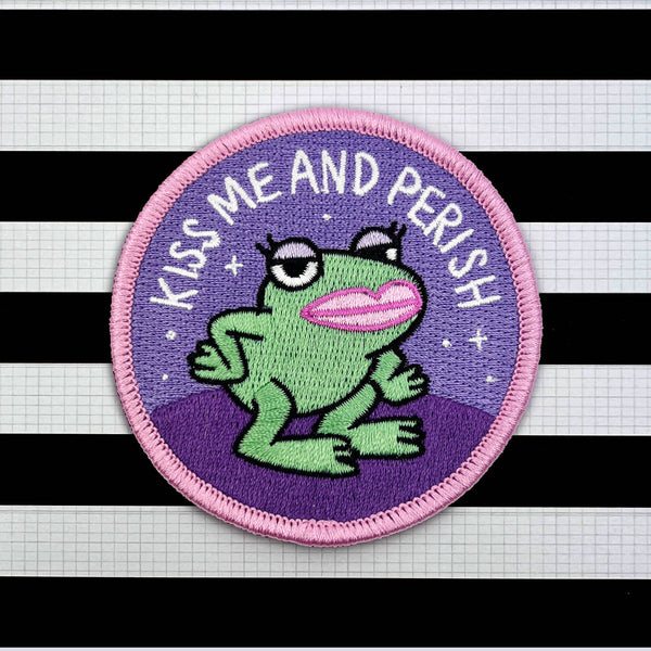 Kiss Me and Perish Frog Patch