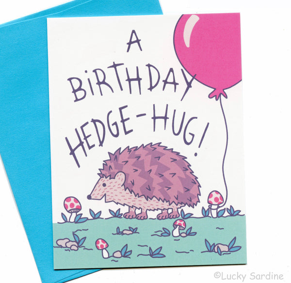 Hedge-Hug Greeting Card