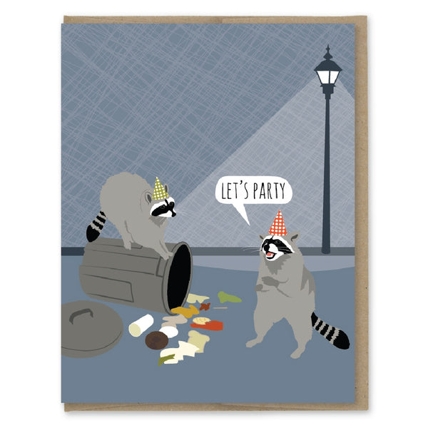 Party Racoons Greeting Card