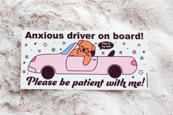 Tender Ghost Anxious Driver Bumper Sticker