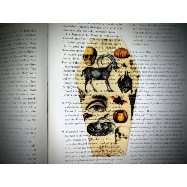 Transparent Gothic Coffin Bookmark