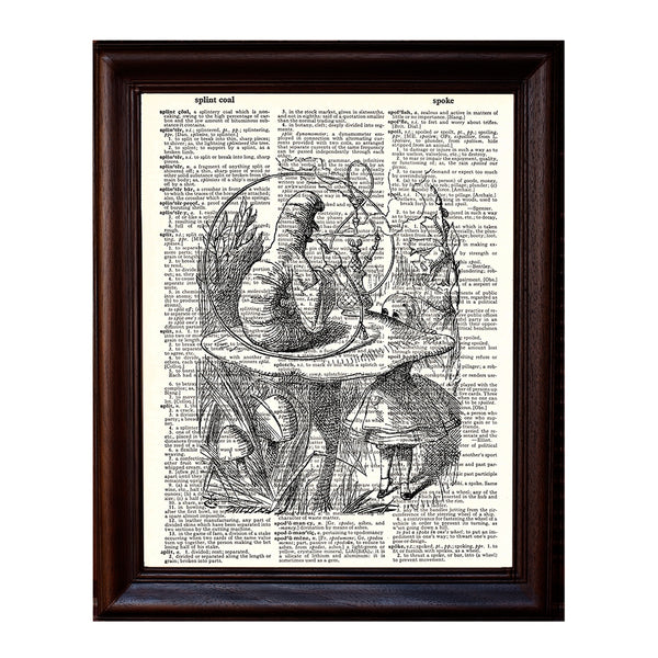 Alice & The Caterpillar Dictionary Print