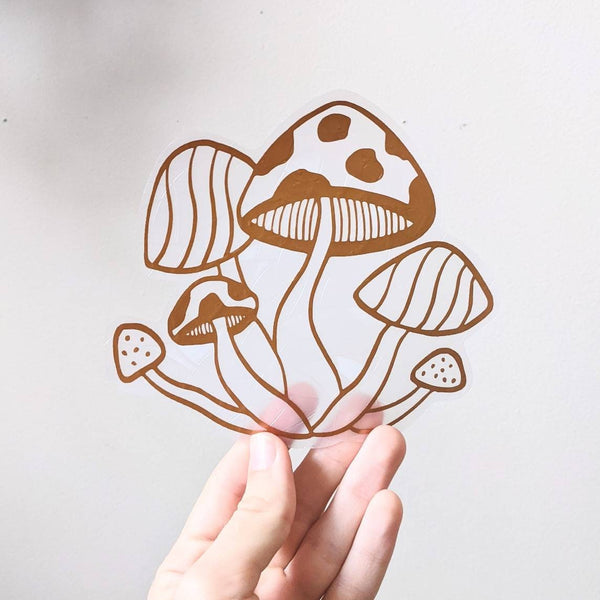 Jumbo Mushroom Sun Catcher Window Cling
