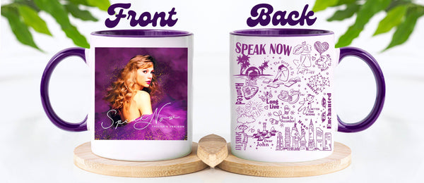 Taylor Speak Now Mug with Purple Handle