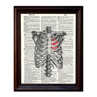 Ribs and Heart Dictionary Print