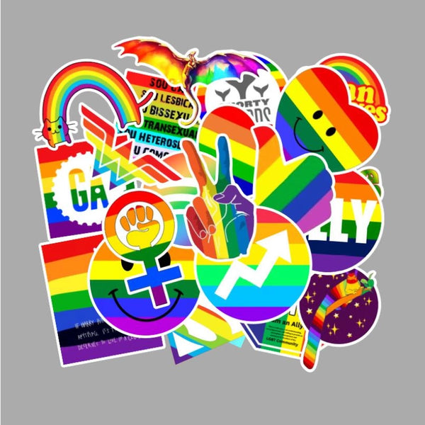Rainbow Glossy Stickers