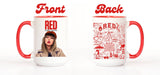 Taylor Red Mug with Red Handle