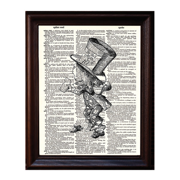 Mad Hatter Dictionary Print