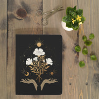 Celestial Flowers Medium Sized Notebook