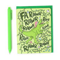 Fa Rawr Rawr Rawr Holiday Card