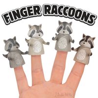 Finger Raccoon Puppets