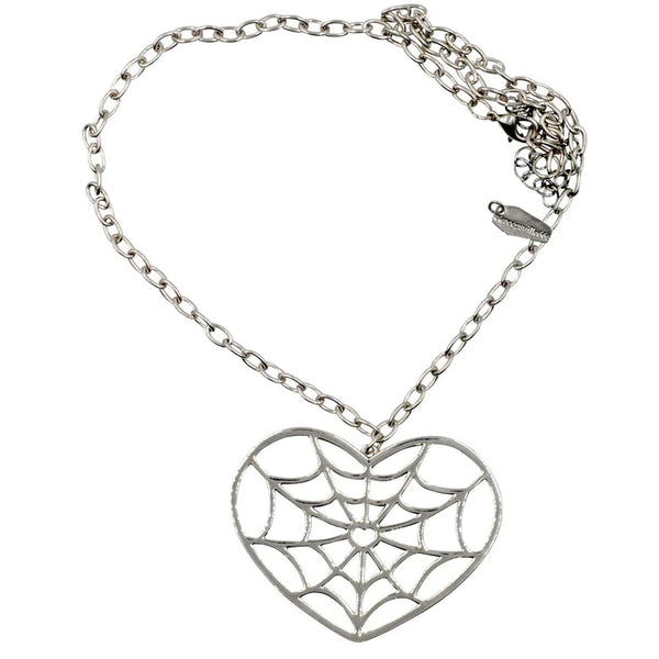 Kreepsville Web Heart Necklace