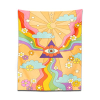70s Retro All Seeing Eye Tapestry