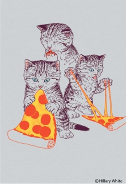 Pizza Cats Magnet